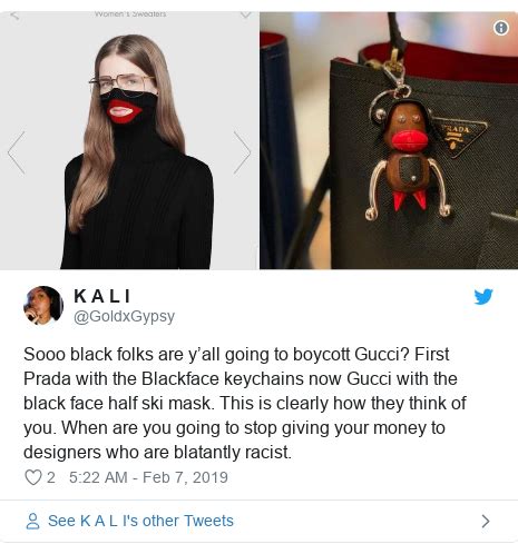 gucci black shirt lips drama|why is gucci being boycotted.